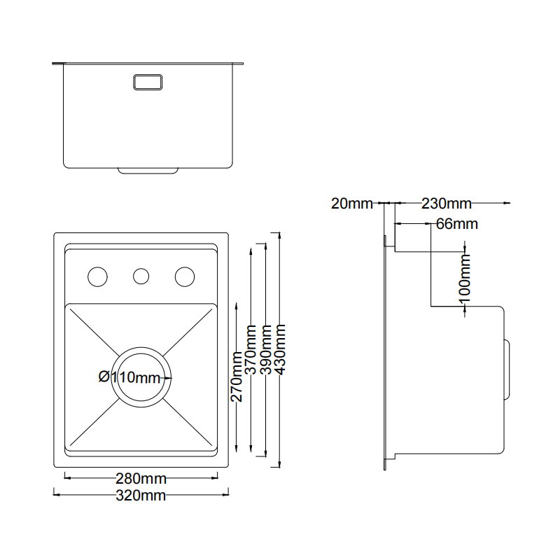 Bar Sink 3243
