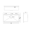High Quality Natural Color Double Step Single Basin Stainless Steel Sink
