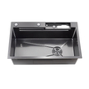 Double Ribbed Rainfall 5-Hole Stainless Steel Sink