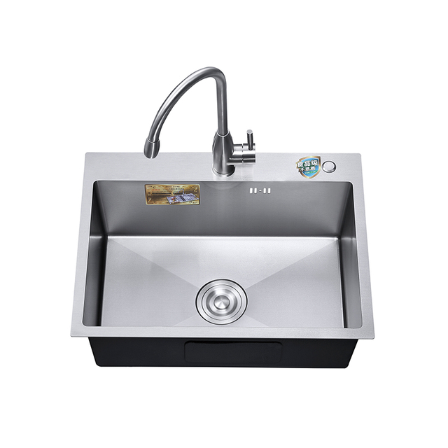 High Quality Countertop Single Basin Stainless Steel Sinks