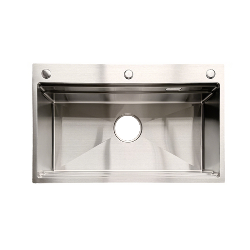 High Quality Natural Color Double Step Single Basin Stainless Steel Sink