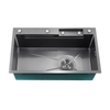 Double Ribbed Rainfall 5-Hole Stainless Steel Sink