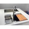 High Quality Natural Color Double Step Single Basin Stainless Steel Sink