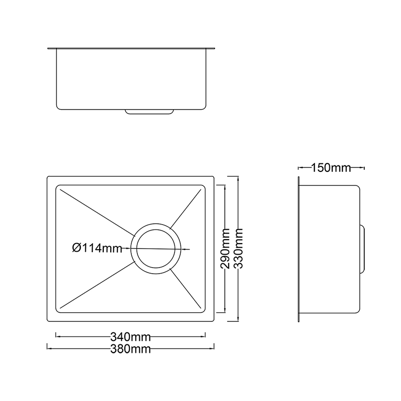 Custom Stainless Steel Sink for Motorhomes 3833