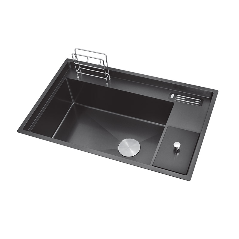 304 Kitchen Sink with Side Knife Holder & Cutting Board Rack