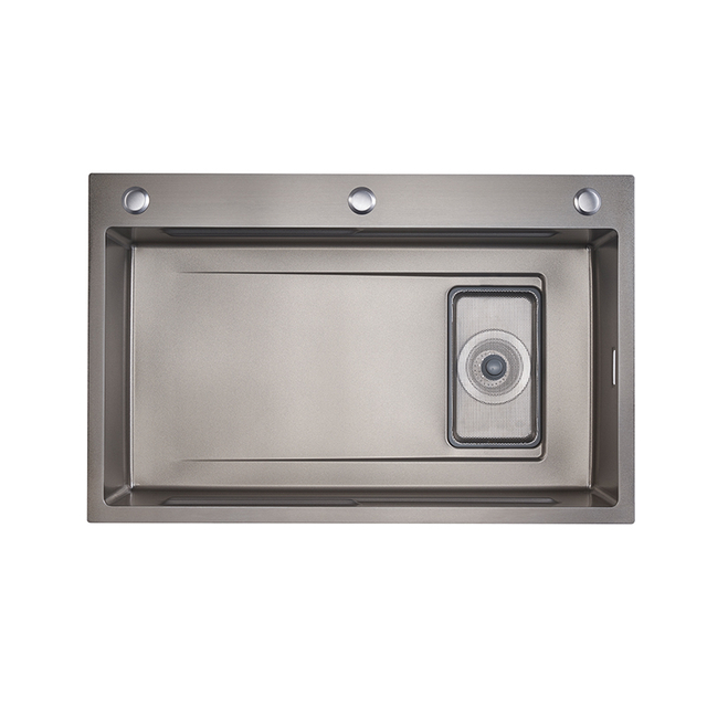 Volcanic Stone Pattern Stainless Steel Single Basin 7548