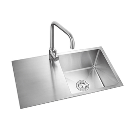 Stainless Steel Kitchen Sink with Extended Worktop