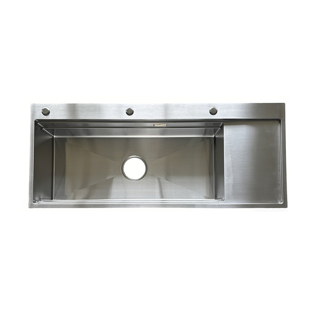 Stainless Steel Single Sink with Drain Board