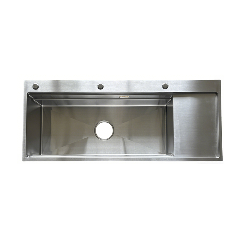 Stainless Steel Single Sink with Drain Board