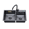 High Quality Countertop Double Basin Stainless Steel Sink