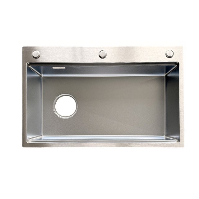 Brushed Silver Stainless Steel Single Basin
