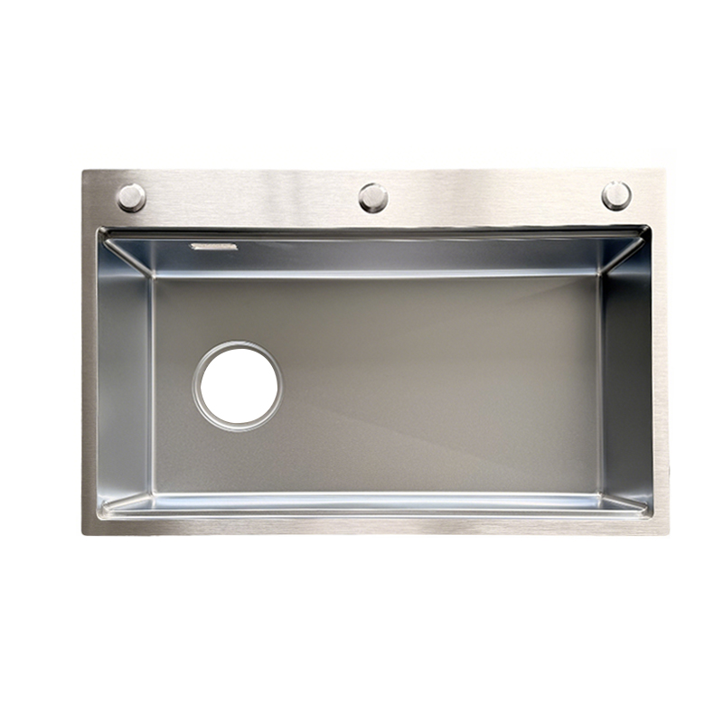 Brushed Silver Stainless Steel Single Basin