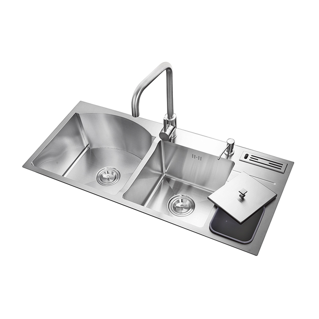 High Quality Customisable Stainless Steel Double Basin Sink for High-end Kitchens