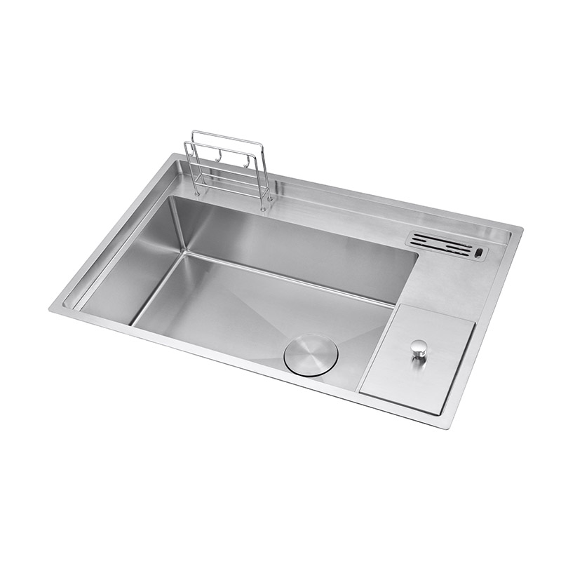 304 Kitchen Sink with Side Knife Holder & Cutting Board Rack