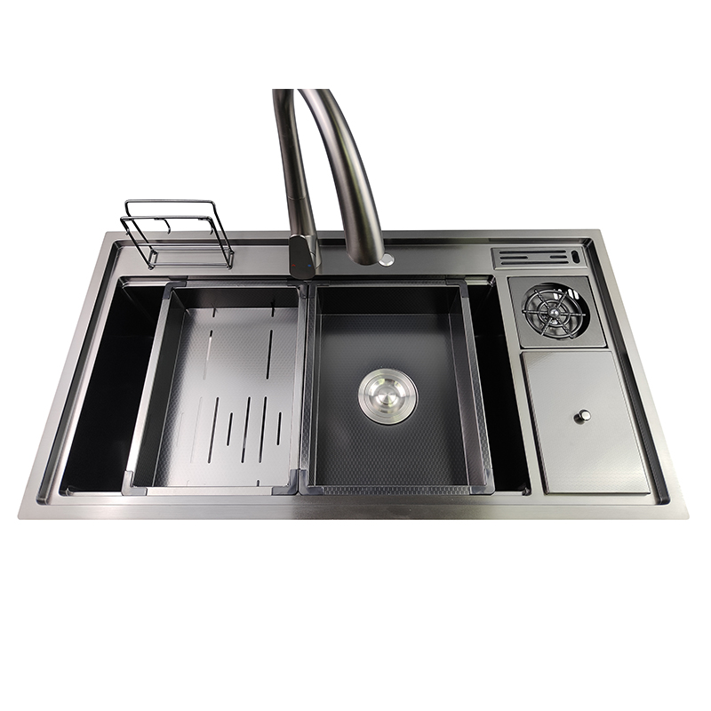 Honeycomb multifunctional stainless steel sink