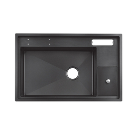 304 Kitchen Sink with Side Knife Holder & Cutting Board Rack