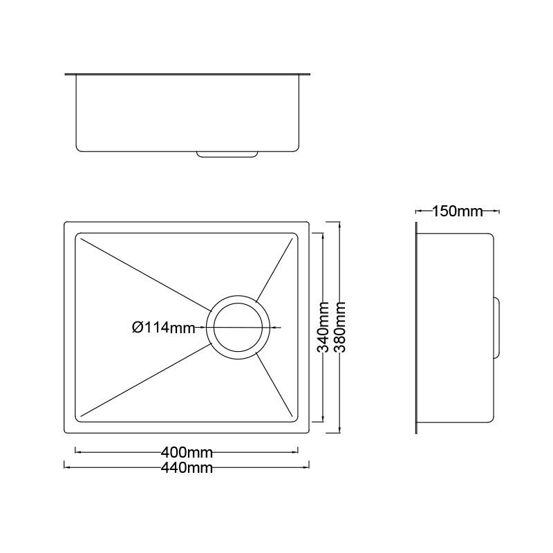 Custom Stainless Steel Sink for Motorhomes 4438