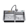 High Quality Countertop Double Basin Stainless Steel Sink